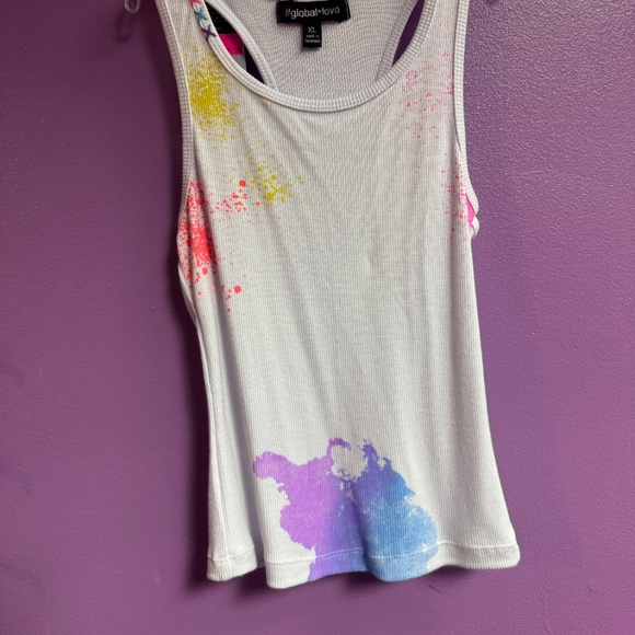 Flowers by Zoe Splatter Tank Top Youth XL NWT - Picture 2 of 2